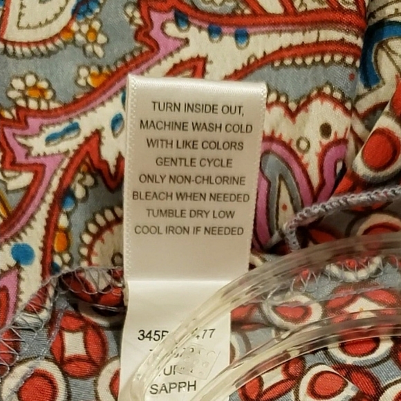 One World Bohemian Floral Peasant Top - Picture 5 of 8